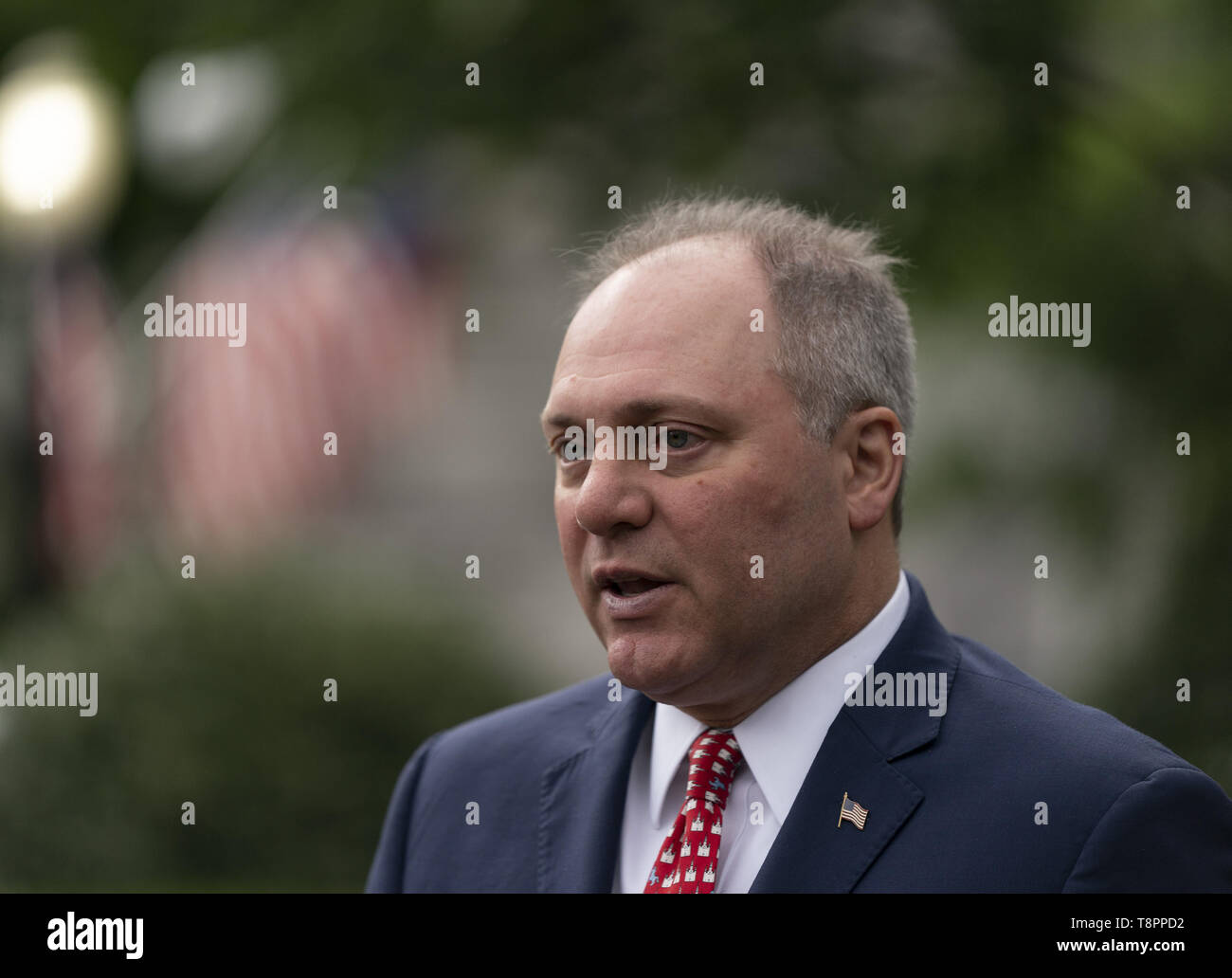 Washington DC, USA. 14th May, 2019. United States House Minority Whip Steve Scalise (Republican of Louisiana) speaks to the media the White House in Washington, DC, May 14, 2019. Credit: Chris Kleponis/CNP Credit: Chris Kleponis/CNP/ZUMA Wire/Alamy Live News Stock Photo