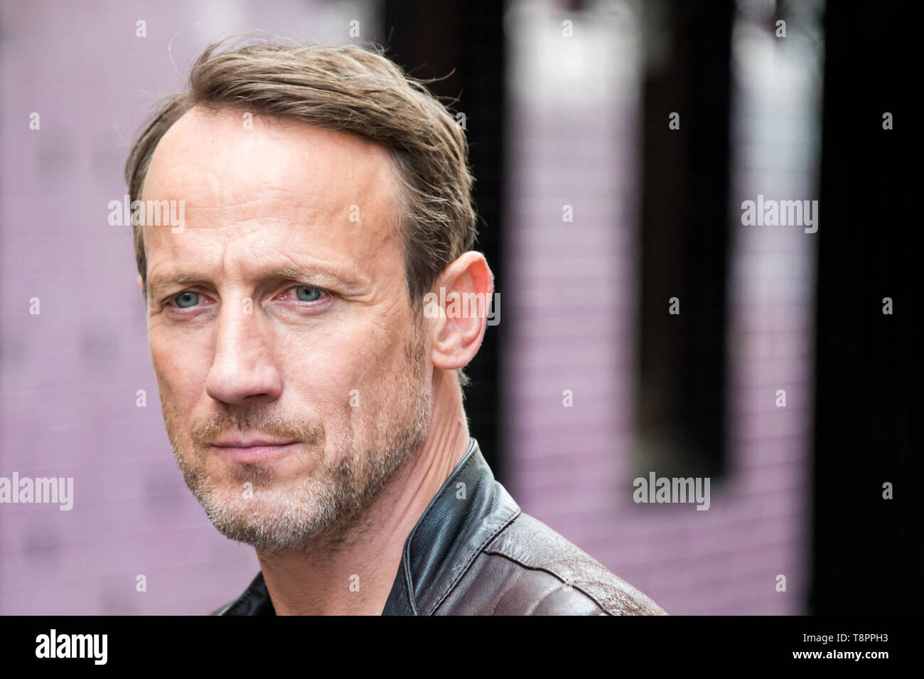 Hamburg, Germany. 14th May, 2019. Actor Wotan Wilke Möhring, taken during a  photo shoot at the NDR crime scene "Die goldene Zeit". The film, which is  about a contract murder in Hamburg's