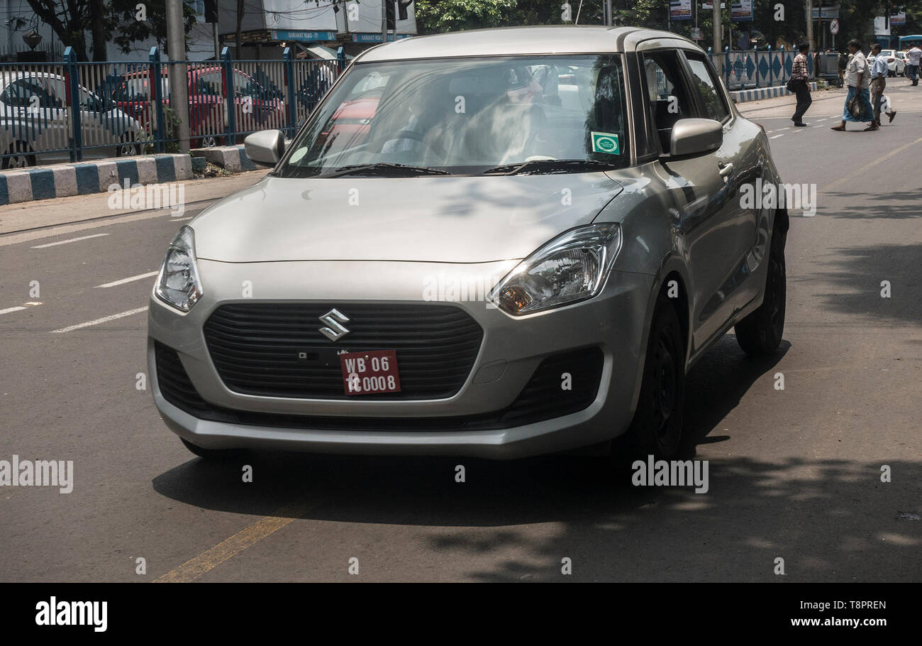 Kolkata, India. 14th May, 2019. A new car is seen in?the street in