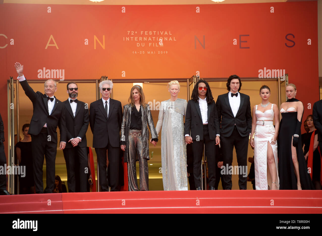 72nd Cannes Film Festival 2019, Red carpet film â€œThe dead donâ€™t dieâ€ and Opening Ceremony Pictured: Jim Jarmush, Bill Murray, Chloe Sevigny, Tilda Swinton, Selena Gomez, Sara Driver, Carter Logan, Joshua Strachan Stock Photo