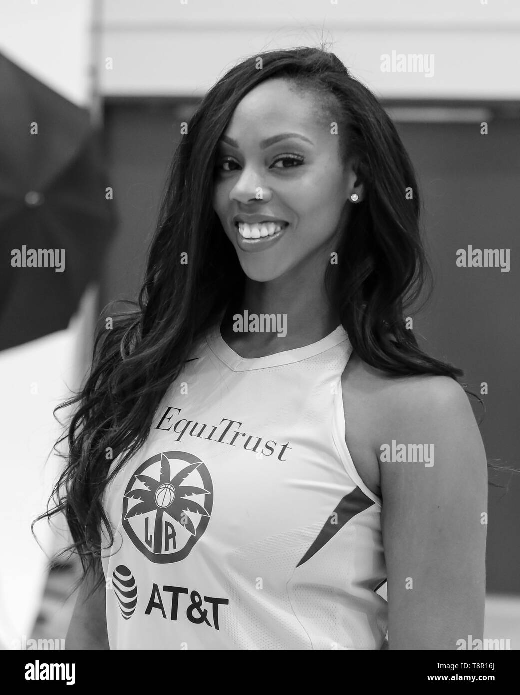 WNBA 2019: Los Angeles Sparks forward Ashley Walker #22 during Los Angeles Sparks Media Day May 14, 2019 at Los Angeles Southwest College. (Photo by Jevone Moore) Stock Photo