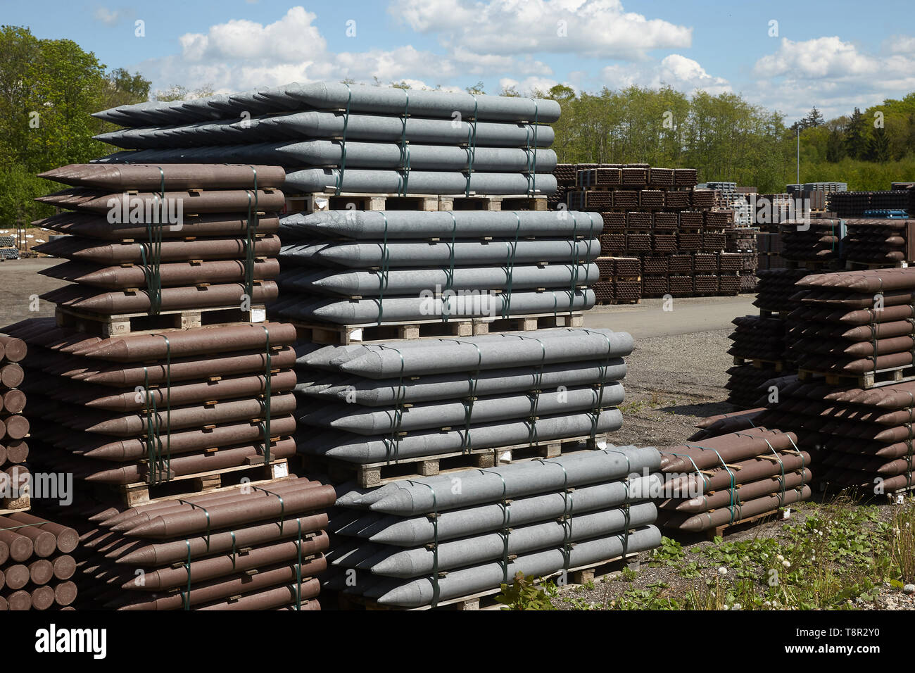 10 May 2019 Rhineland Palatinate Barenbach Finished Fence Posts