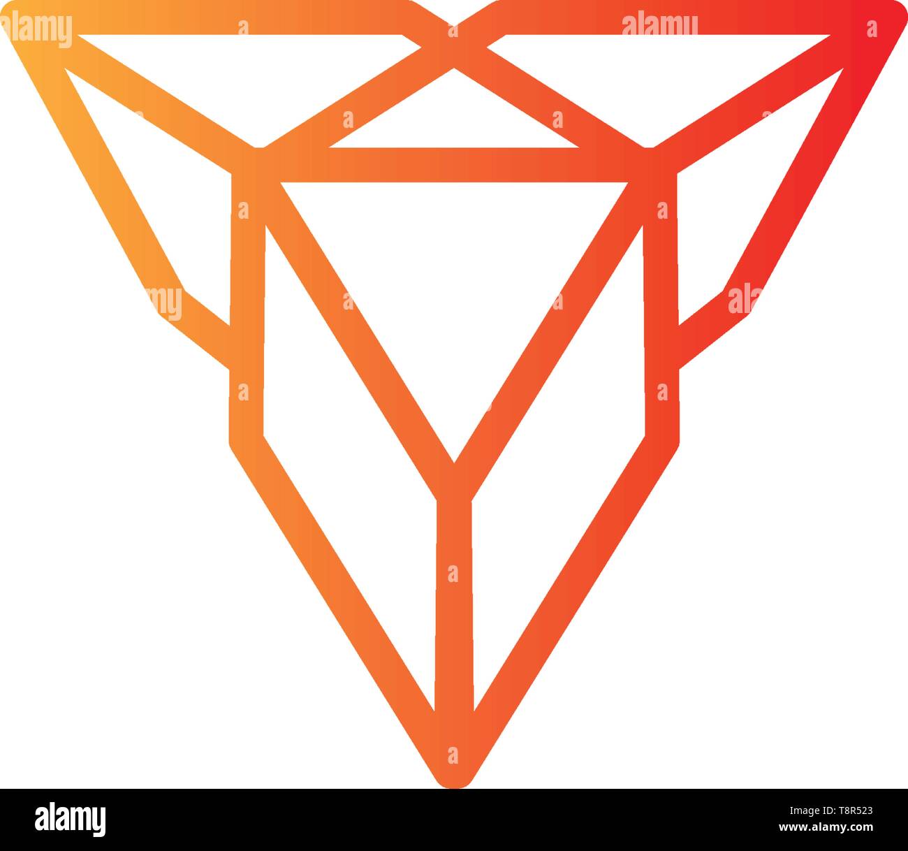 diamond monoline logo vector illustration icon element - vector Stock Vector