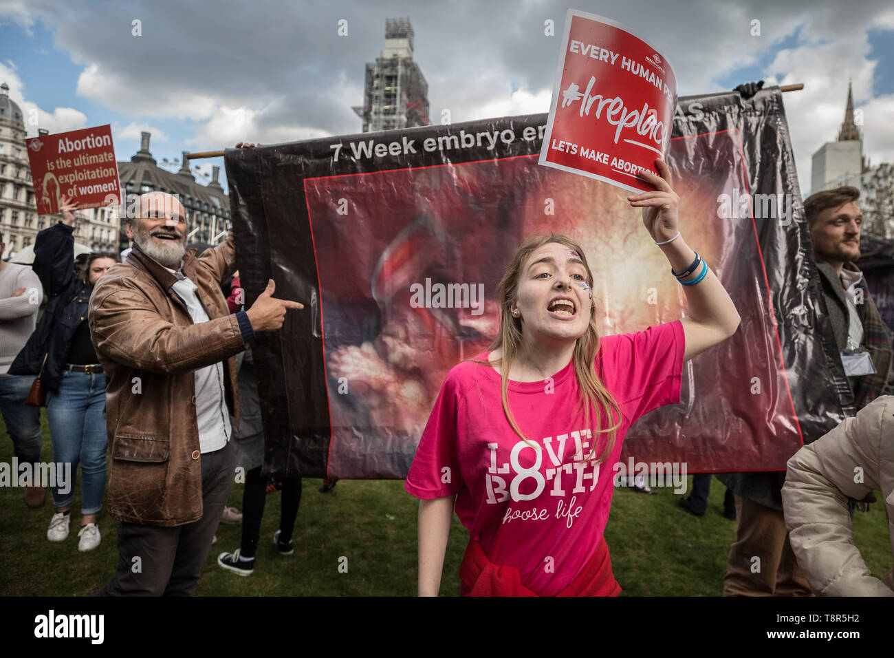 ‘March for Life UK’ anti-abortion protest march organised by pro-life Christian groups including The Good Counsel Network and March For Life UK. Stock Photo