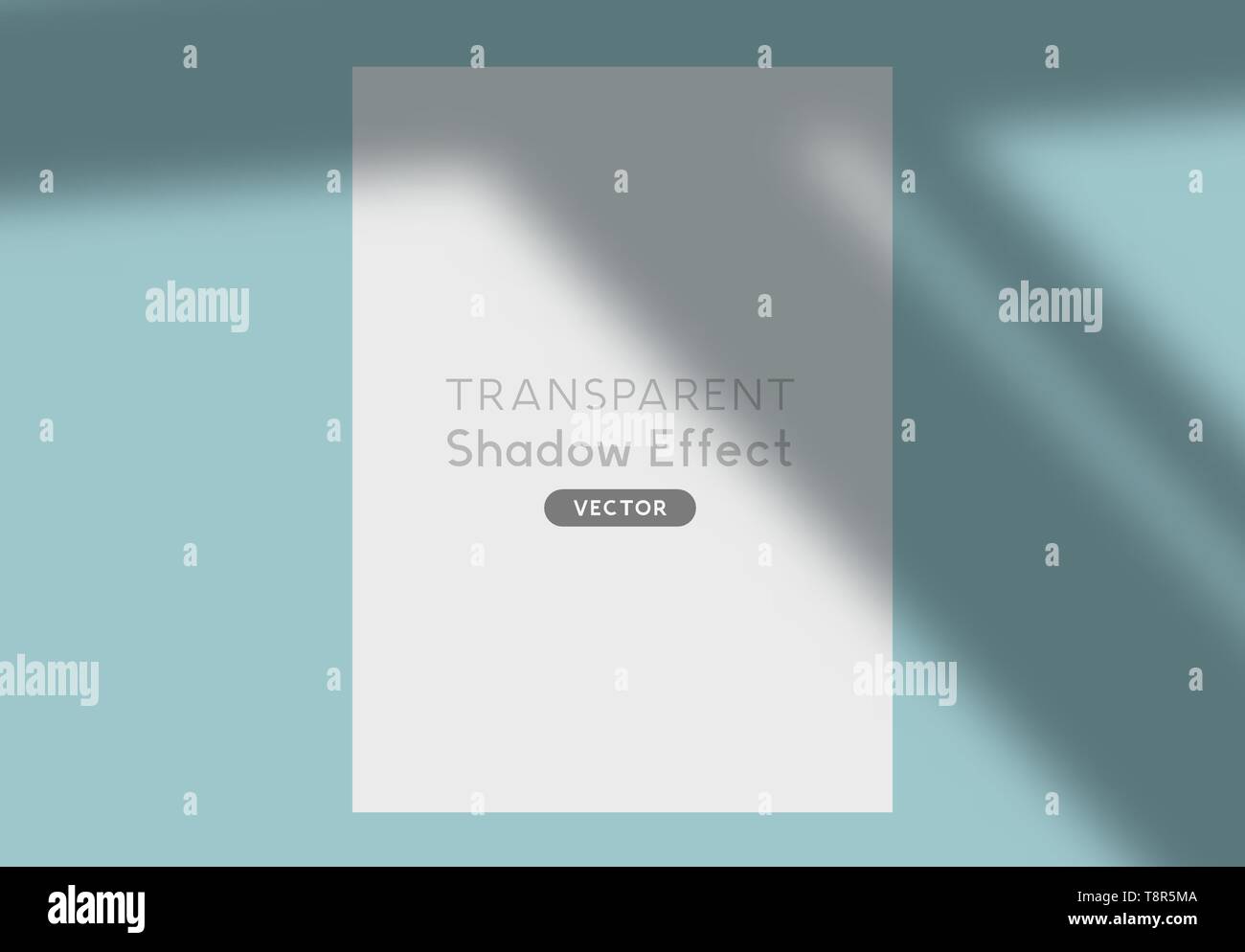 A transparent shadow silhouette overlay effect. Vector illustration. Stock Vector