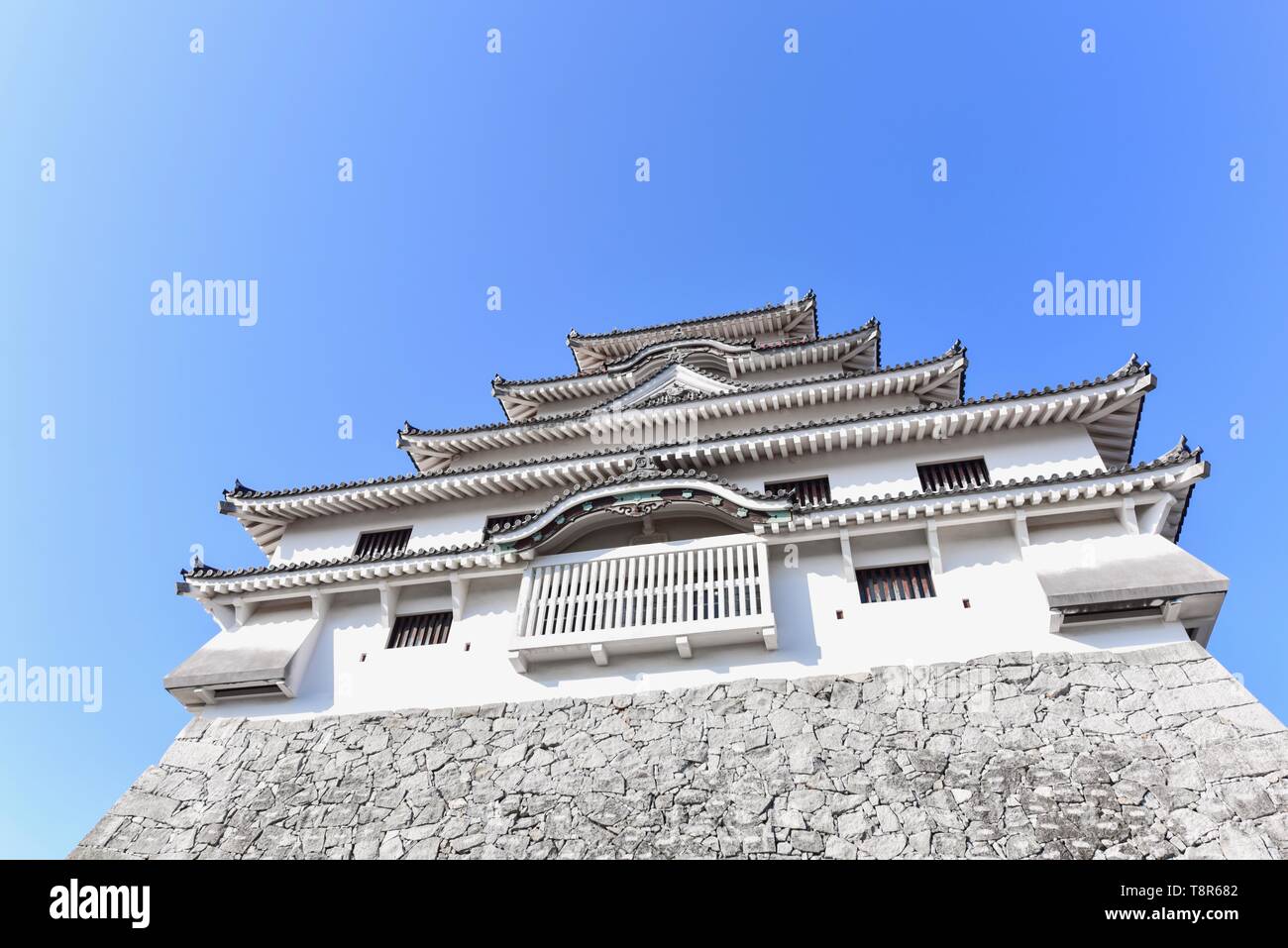 Majestic Karatsu Castle in Saga Prefecture Stock Photo
