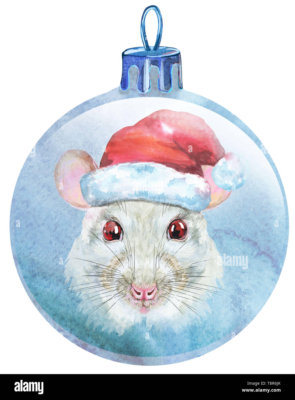 Watercolor white Christmas ball isolated on a white background Stock ...