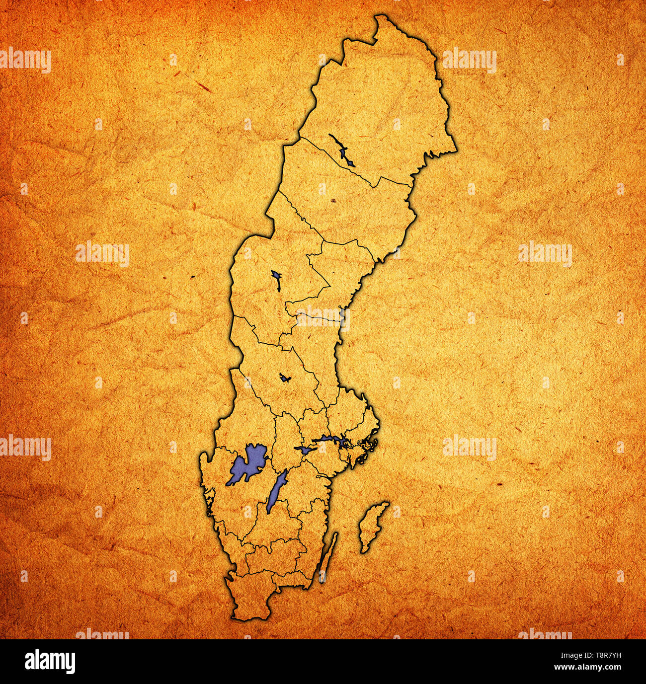 swedish counties on map of administrative divisions of Sweden with