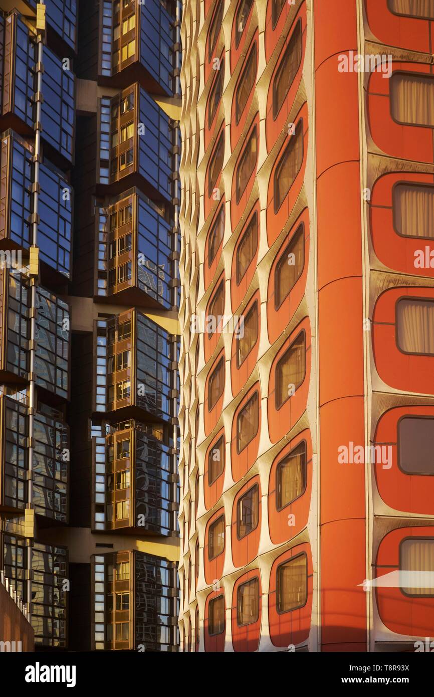 France, Paris, Banks of the Seine, Building of Front de Seine, Novotel (ex  Niko)band Totem Tower Stock Photo - Alamy