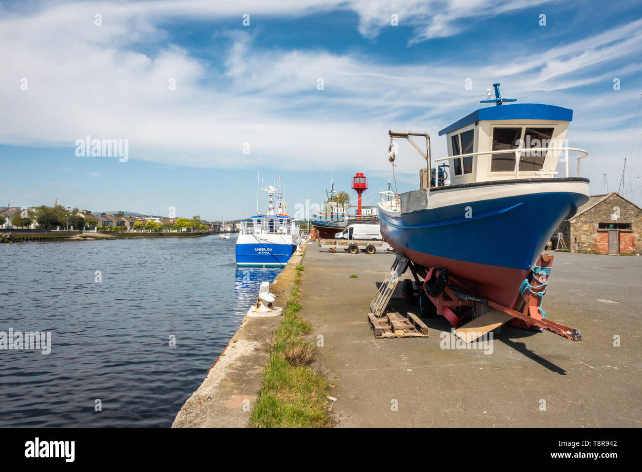 Fishing boats in Arklow  harbor - Ireland Stock Photo