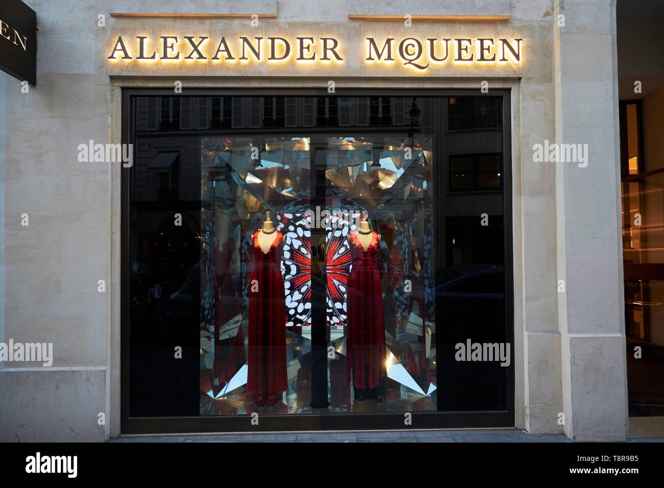 France, Paris, rue Saint Honore, Front of Alexander McQueen Fashion Store  Stock Photo - Alamy