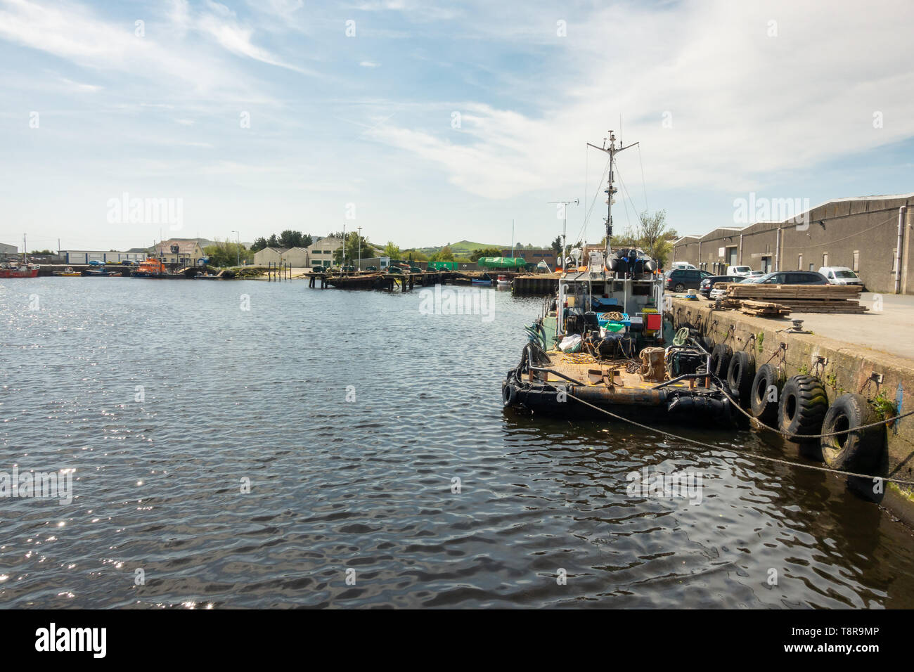 Fishing boats in Arklow  harbor - Ireland Stock Photo