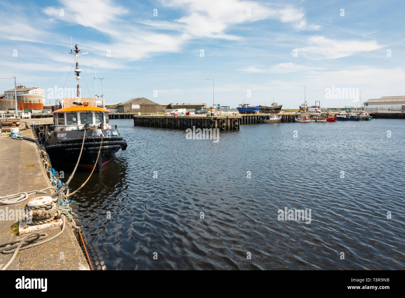 Fishing boats in Arklow  harbor - Ireland Stock Photo
