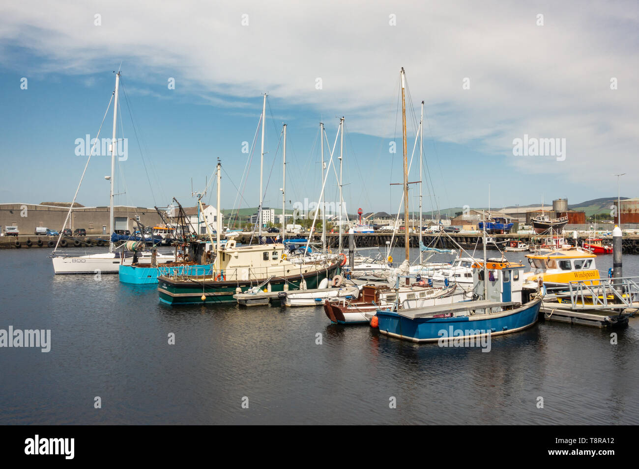 Fishing boats in Arklow  harbor - Ireland Stock Photo