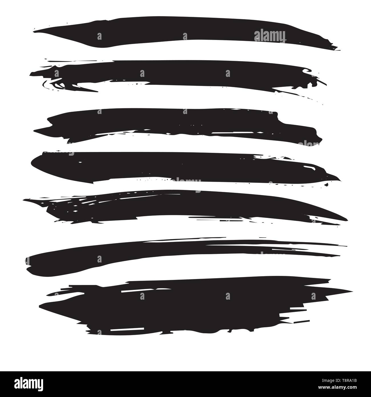 Brush strokes hand drawn vector illustration Stock Vector