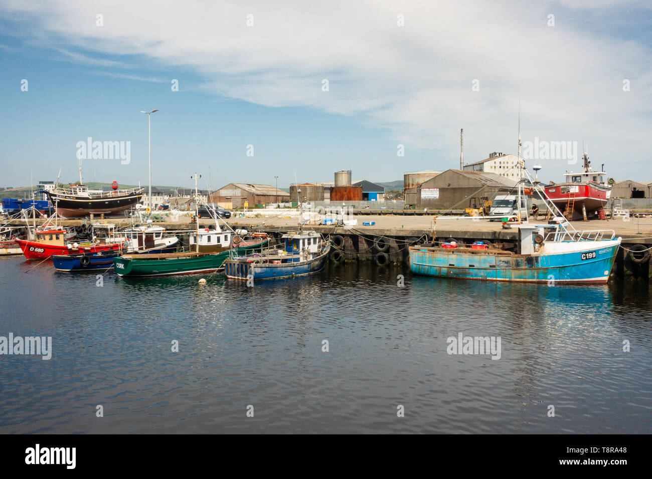 Fishing boats in Arklow  harbor - Ireland Stock Photo