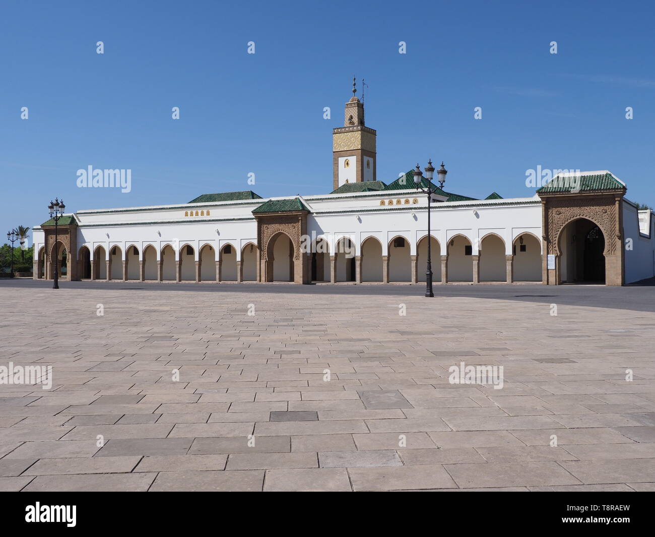 Scenic Ahl Fas mosque near royal palace in capital city of Rabat in ...