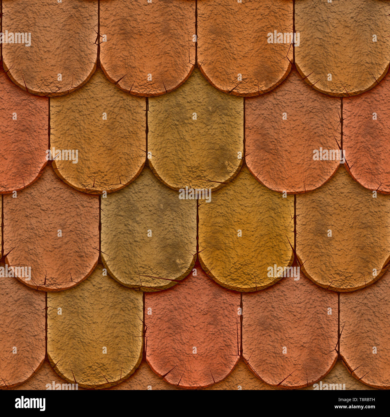 Clay Shingles Roofing Seamless Texture Tile Stock Photo