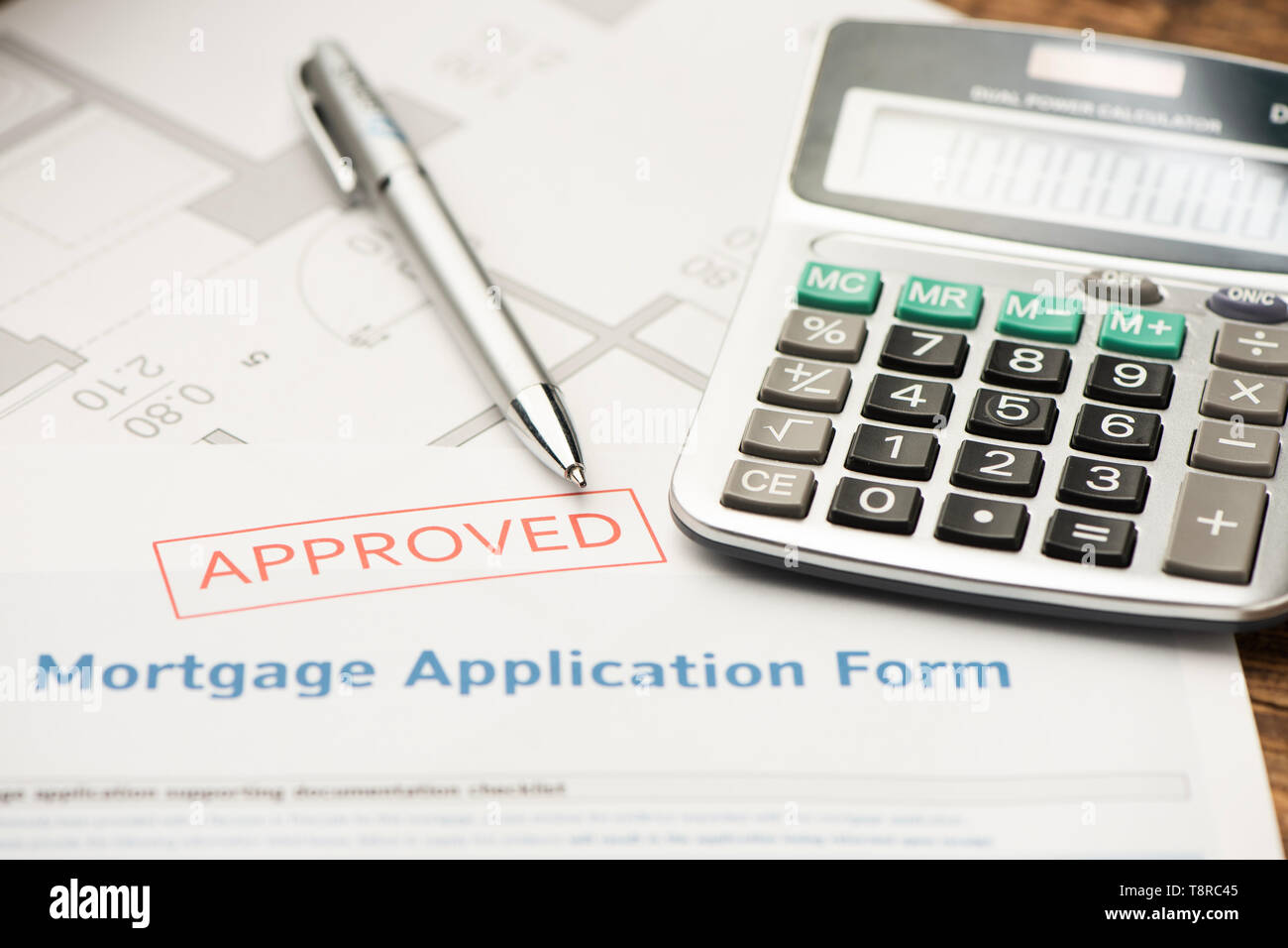Approved mortgage loan agreement application Stock Photo Alamy