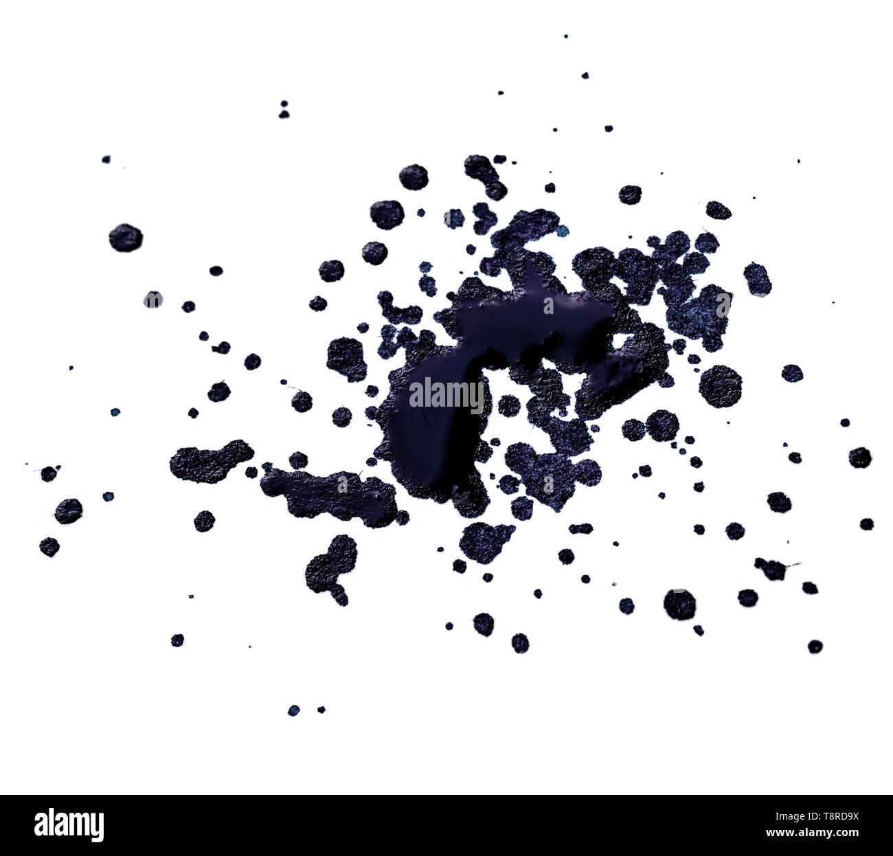 Ink Droplet Close-up Isolated on White Background Stock Photo - Alamy