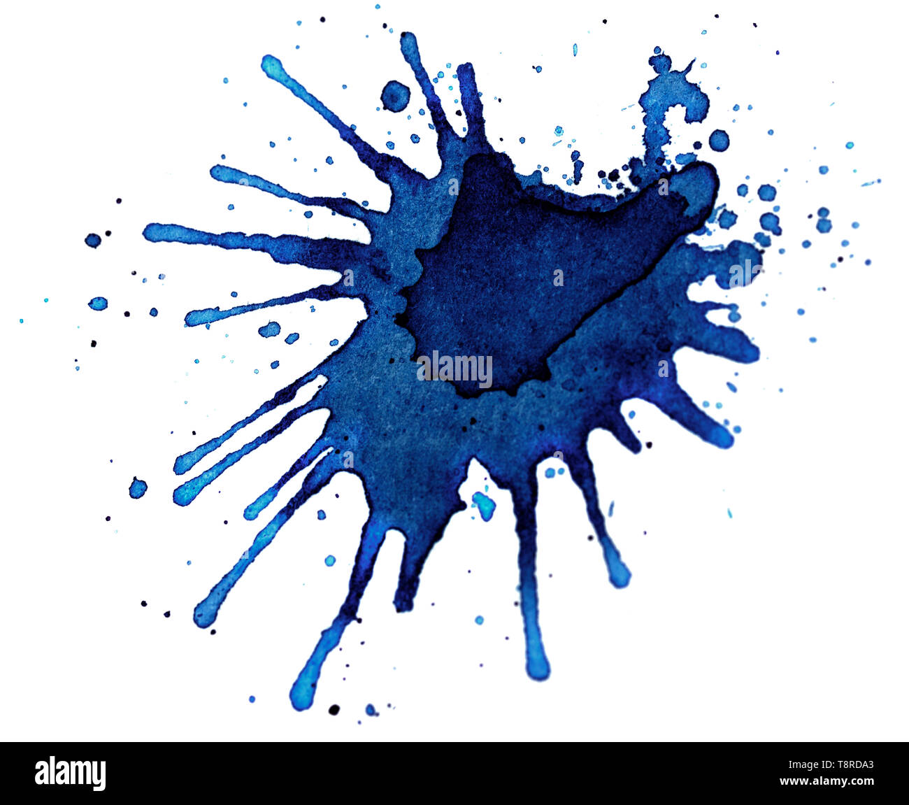 Ink Droplet Closeup Isolated on White Background Stock Photo Alamy