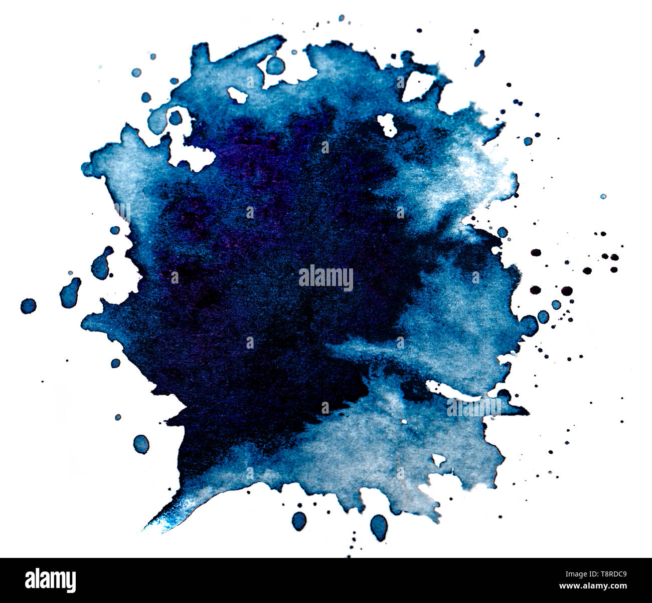 Ink Droplet Close-up Isolated on White Background Stock Photo - Alamy