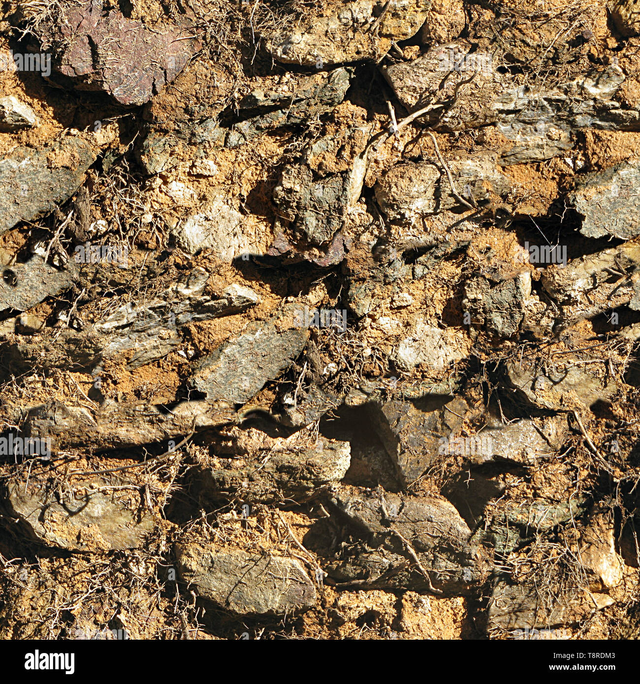 Stone Wall Seamless Texture Tile Stock Photo