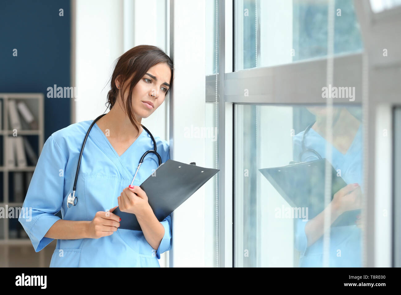 Nurse window stress hi-res stock photography and images - Alamy