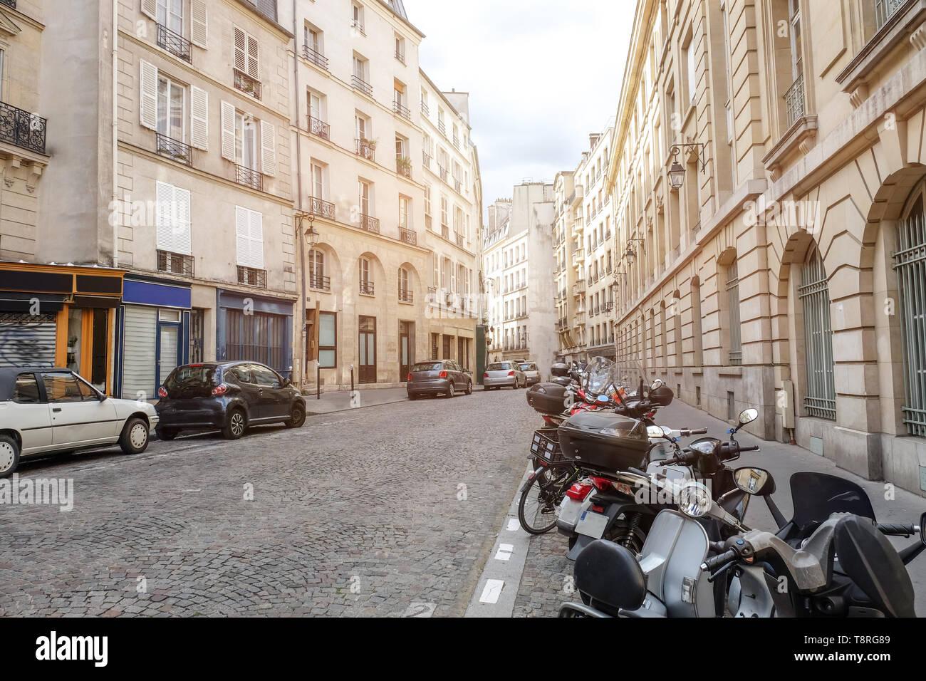Beautiful street of European city Stock Photo Alamy