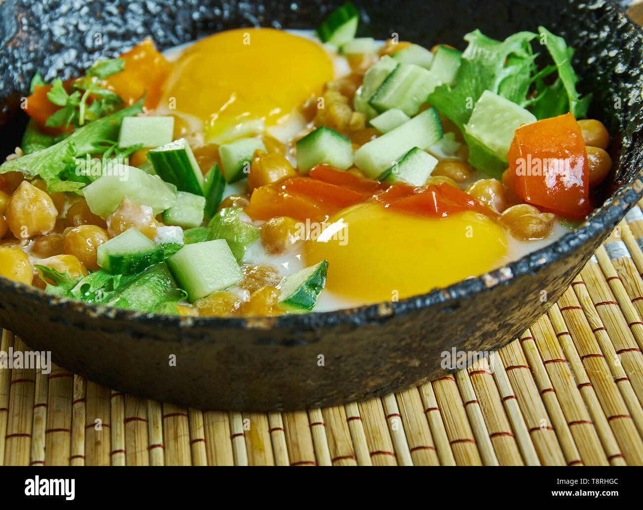 Chickpea Breakfast Hash With Summer Veggies This Chickpea And Vegetable Breakfast Skillet Stock Photo Alamy
