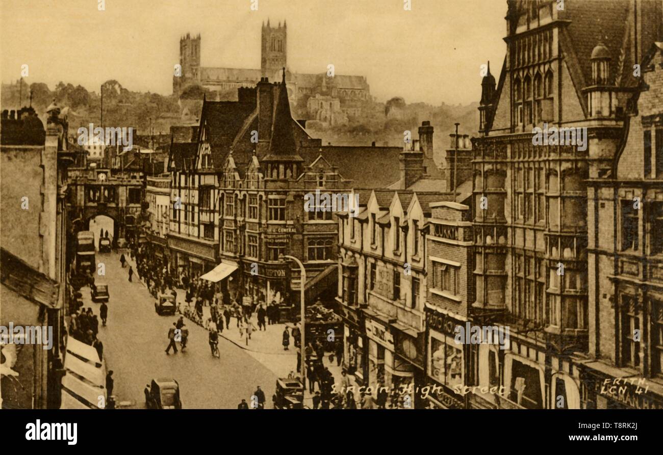 'Lincoln High Street', late 19th-early 20th century.  Creator: Francis Frith & Co. Stock Photo