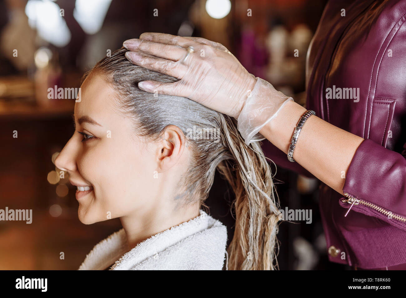 Keratin straightening, smoothing, hair colouring and treatment