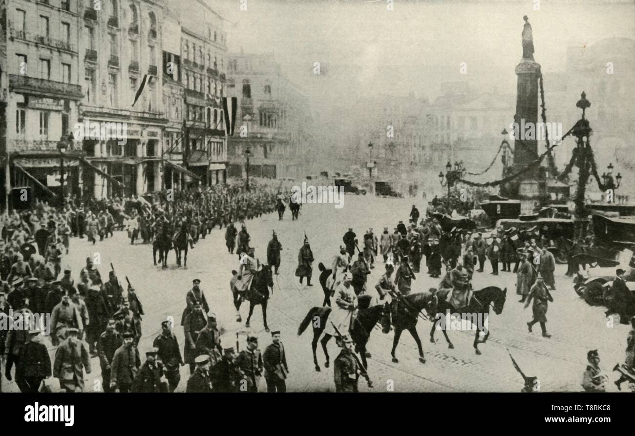 'The German Occupation of Lille', 1914, (1919). Creator: Unknown. Stock Photo
