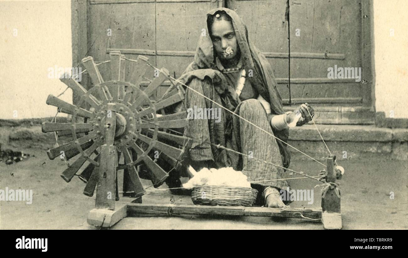 Indian spinning wheel hires stock photography and images Alamy