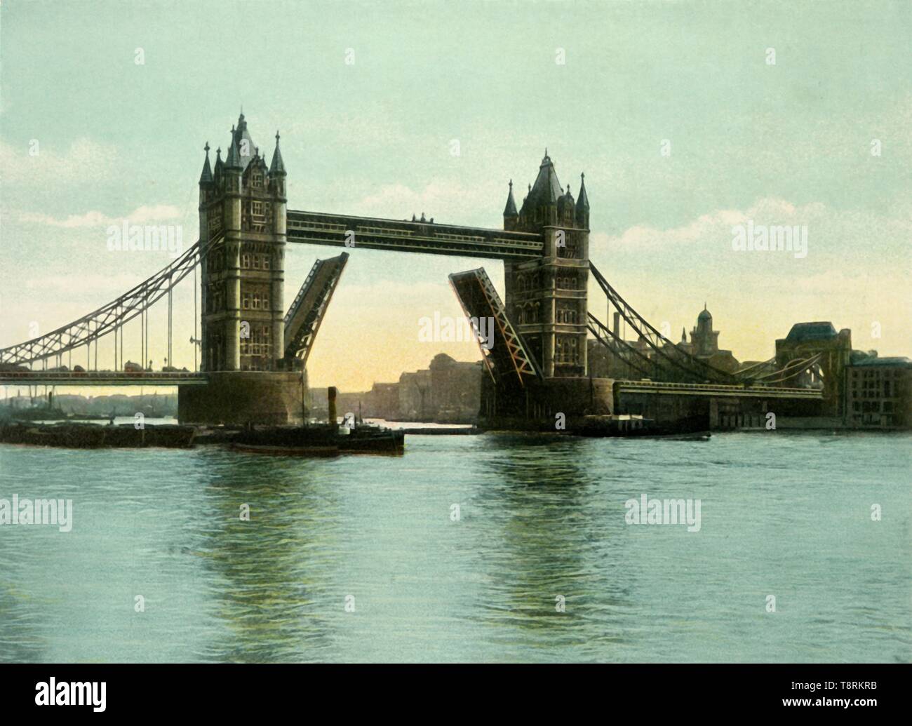 'The Tower Bridge', c1900s. Creator: Eyre & Spottiswoode. Stock Photo