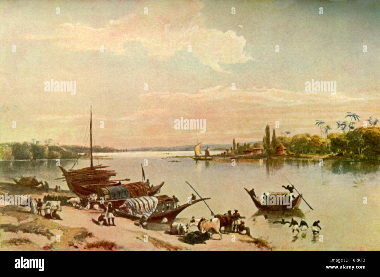 'Barrackpur - On the Ganges Near Calcutta', 1840s, (1901). Creator: Charles Stewart Hardinge. Stock Photo