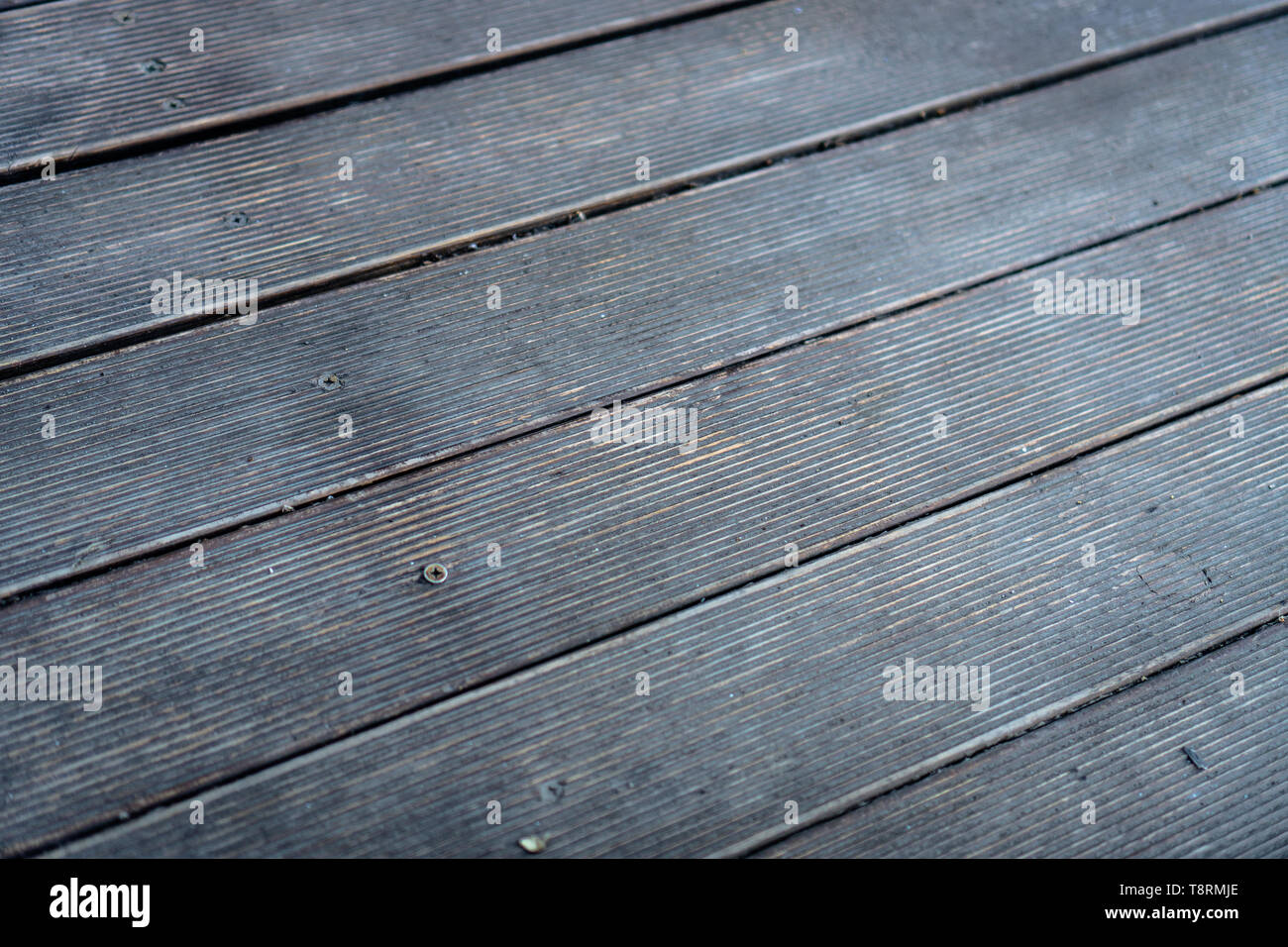 Texture of old vintage wooden boards background natural tree invoice. Stock Photo
