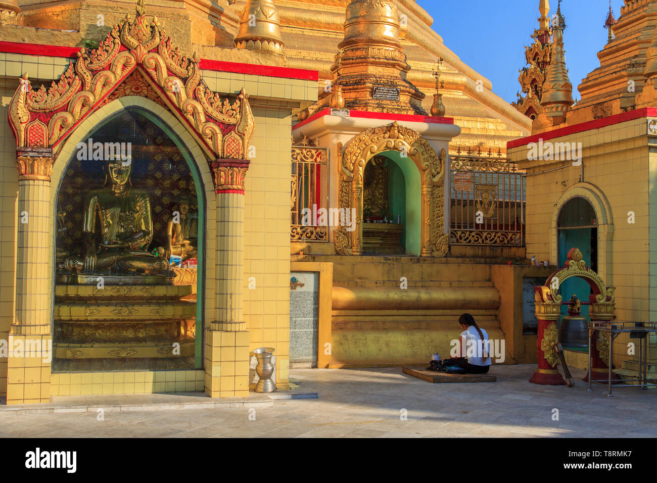 The Sule pagoda in Yangoon (Myanmar) Stock Photo