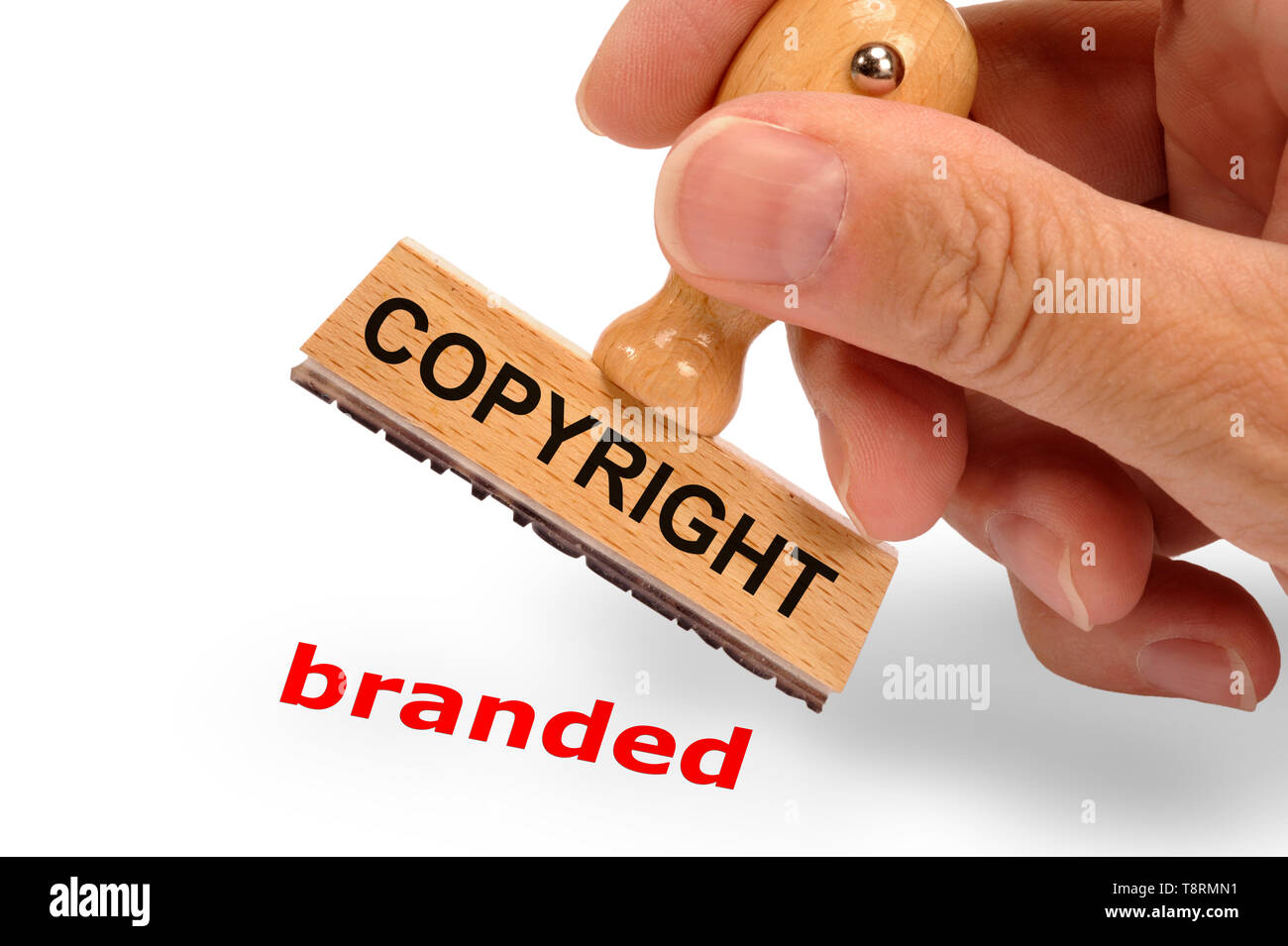 copyright printed on rubber stamp Stock Photo Alamy