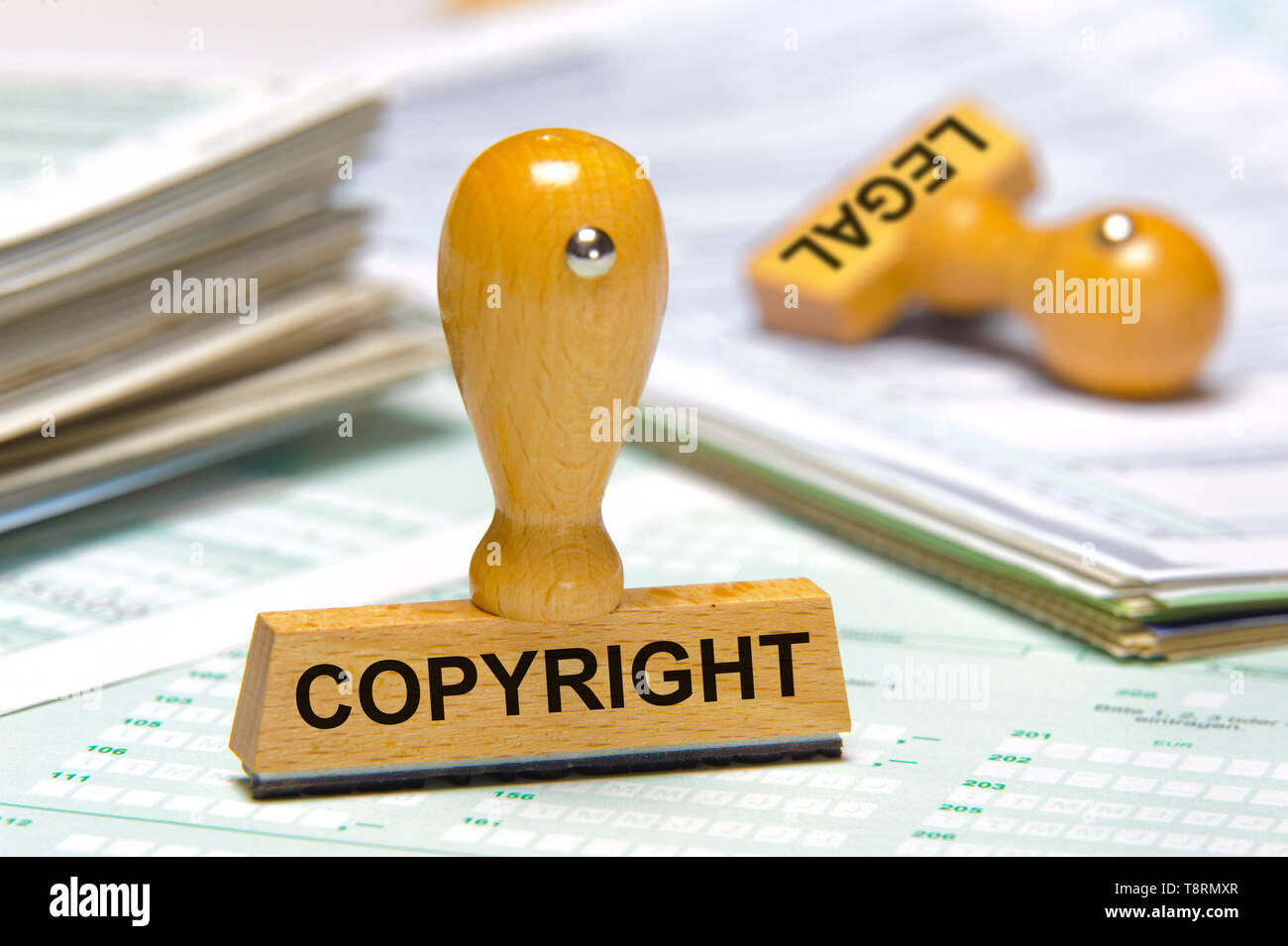 copyright and legal printed on rubber stamp Stock Photo Alamy
