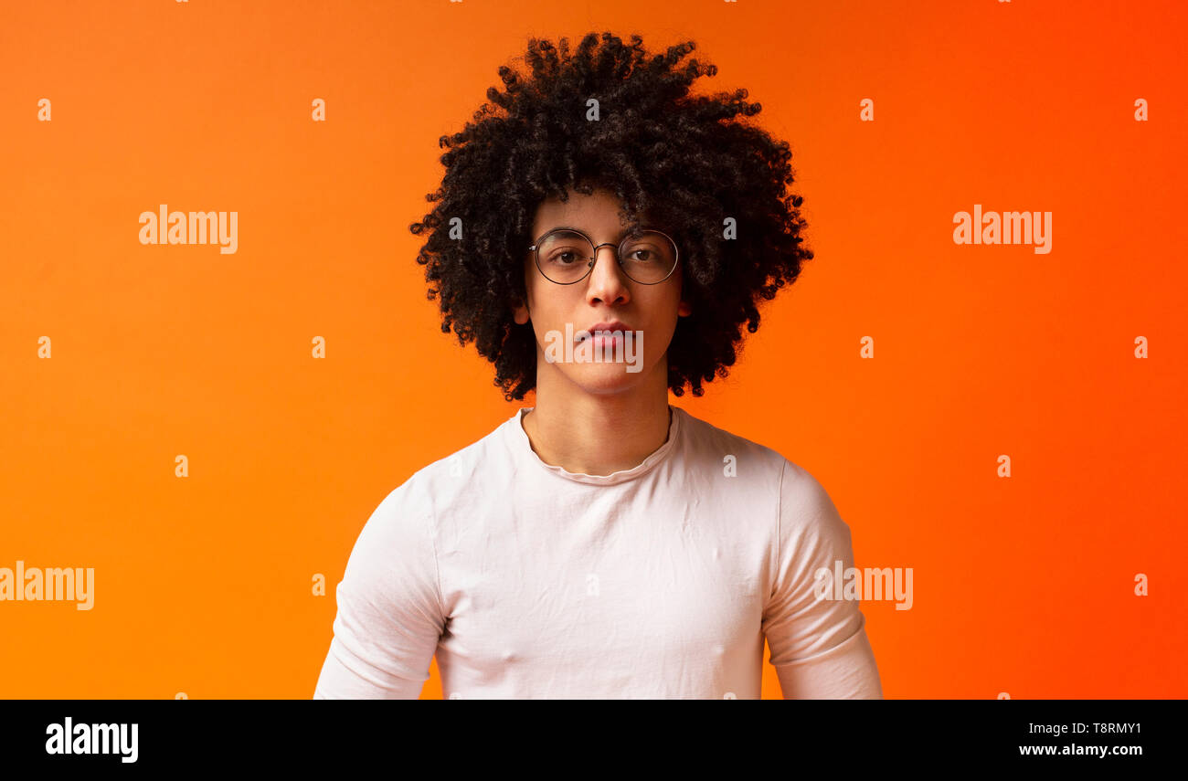 Half face portrait of handsome africanamerican man Stock Photo Alamy