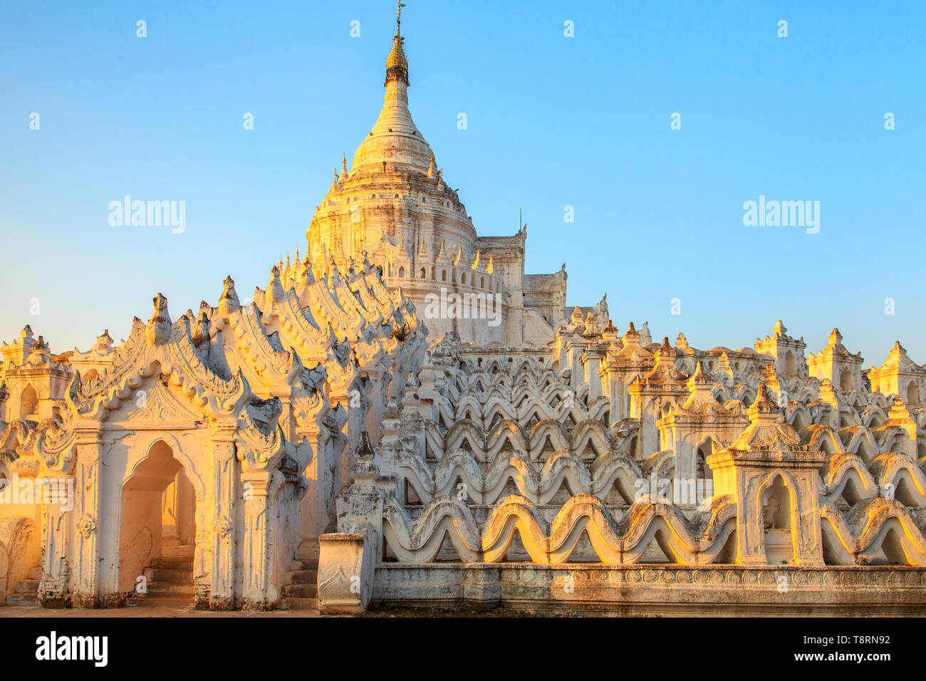 Mya Thein Tan pagoda in the Mingun vilalge Stock Photo