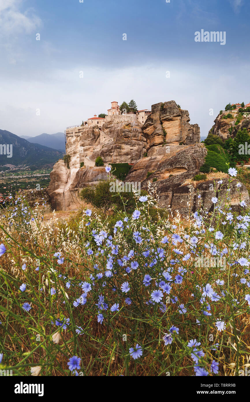 The Sacred Monastery of Varlaam at the complex of Meteora monasteries, Greece Stock Photo