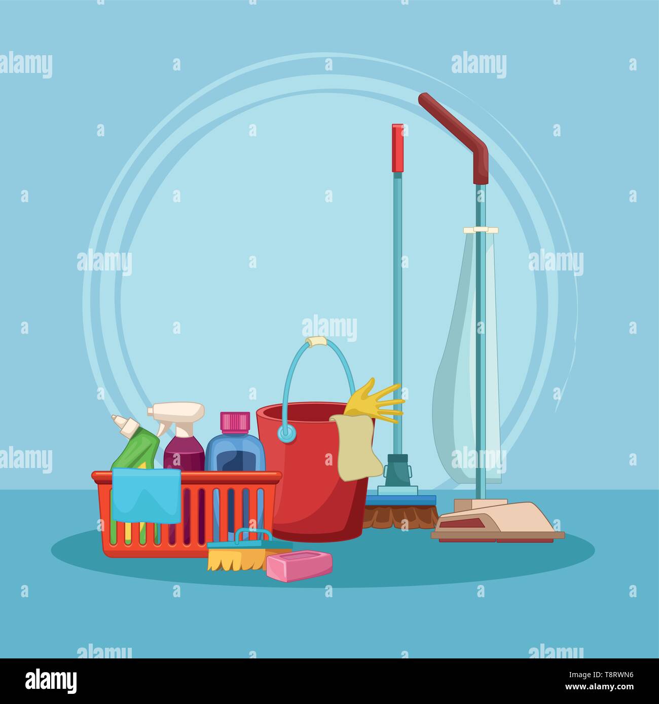 housekeeping cleaning cartoon Stock Vector Image & Art Alamy