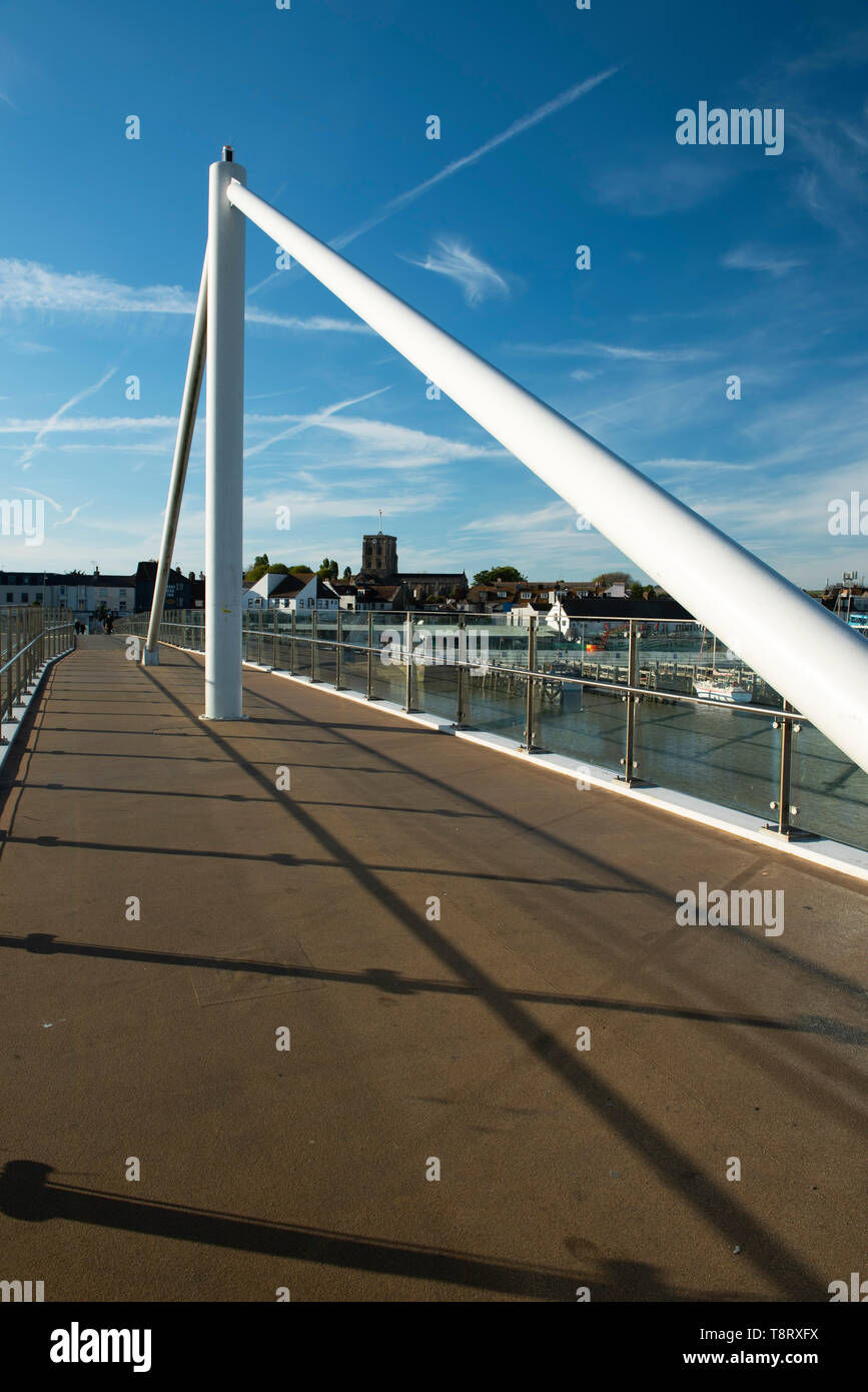 A late May afternoon on the Adur Ferry bridge in Shoreham-by-Sae, West Sussex, England, UK Stock Photo