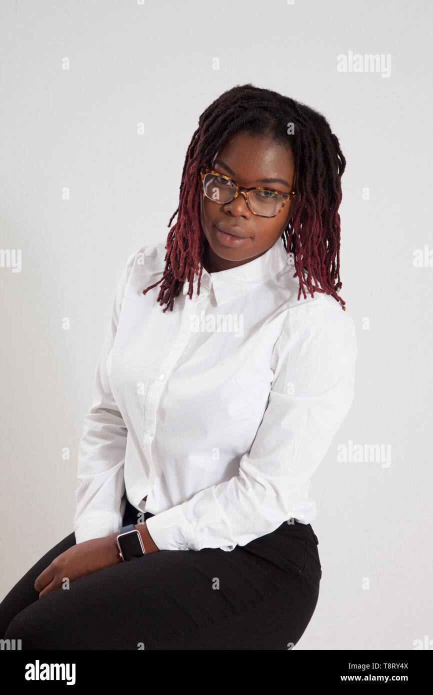 Thoughtful black woman hi-res stock photography and images - Alamy