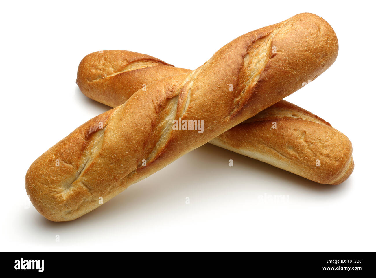 French bread, baguette isolated on white background Stock Photo - Alamy