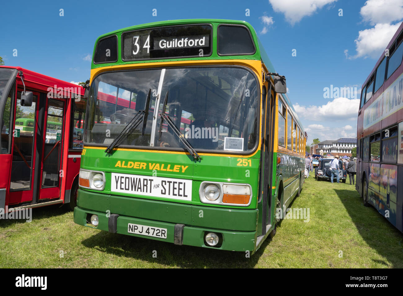 Green Alder Valley bus on display at the Basingstoke Transport Festival Stock Photo