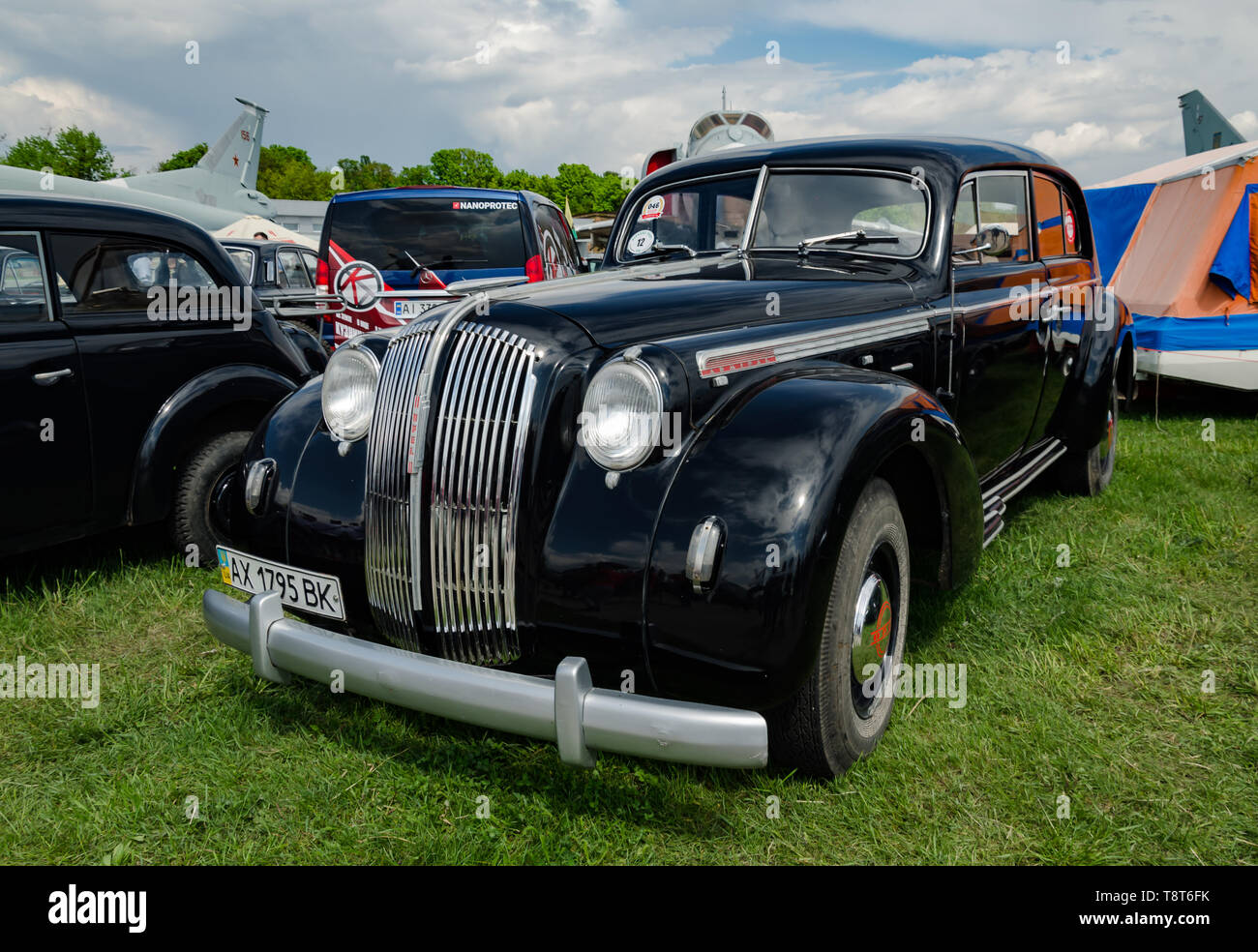 retro car is presented at the OLD CAR LAND exhibition, held at the State Aviation Museum , Kiev, Ukraine May 9-12, 2019 Stock Photo