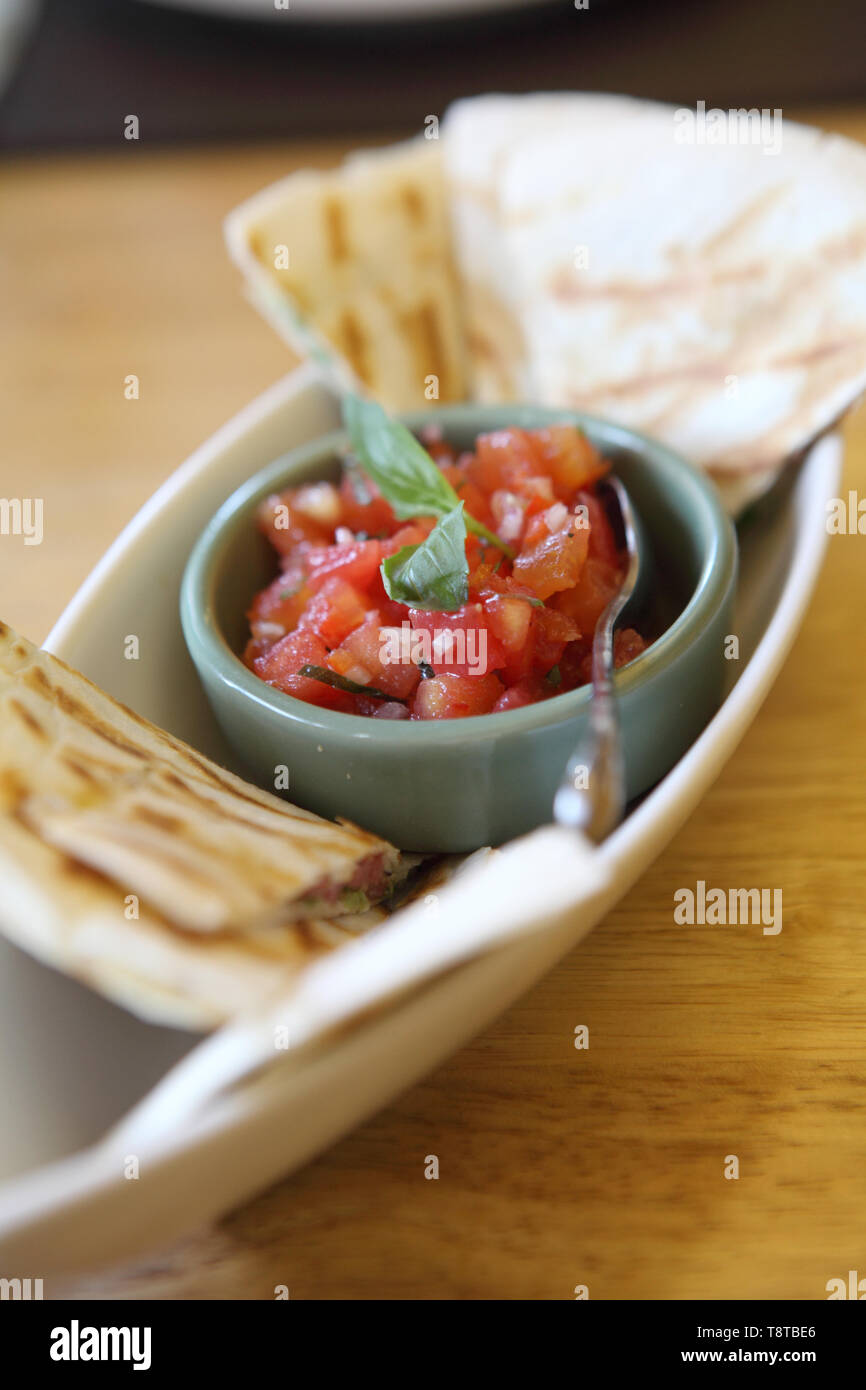 smoked duck quesadilla Stock Photo Alamy